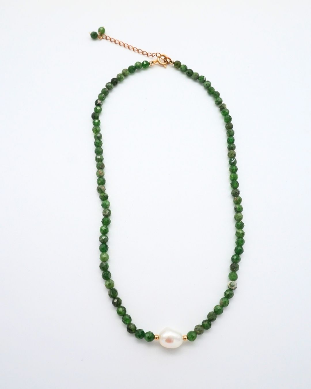 Diopside Necklace Small Pearl