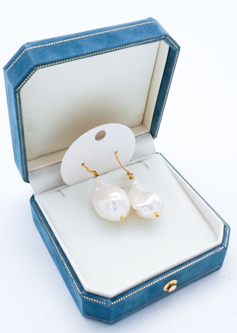 Large Baroque Pearl Earrings