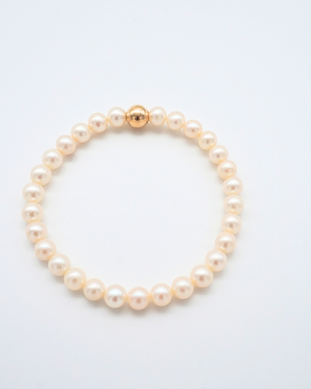 Essential Pearl Bracelet Gold Bead