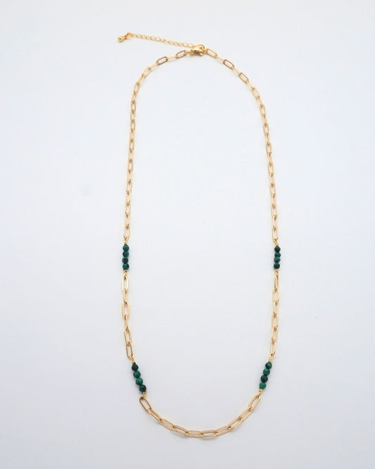 Chinese Turquoise Gold Chain Necklace