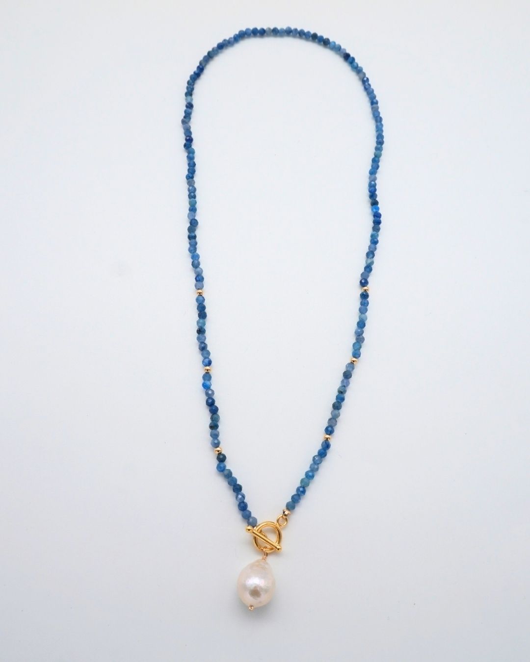 Kyanite Necklace Baroque Pearl
