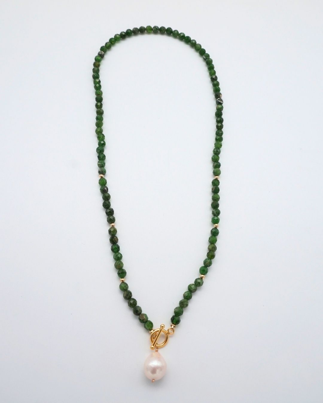 Diopside Necklace Baroque Pearl