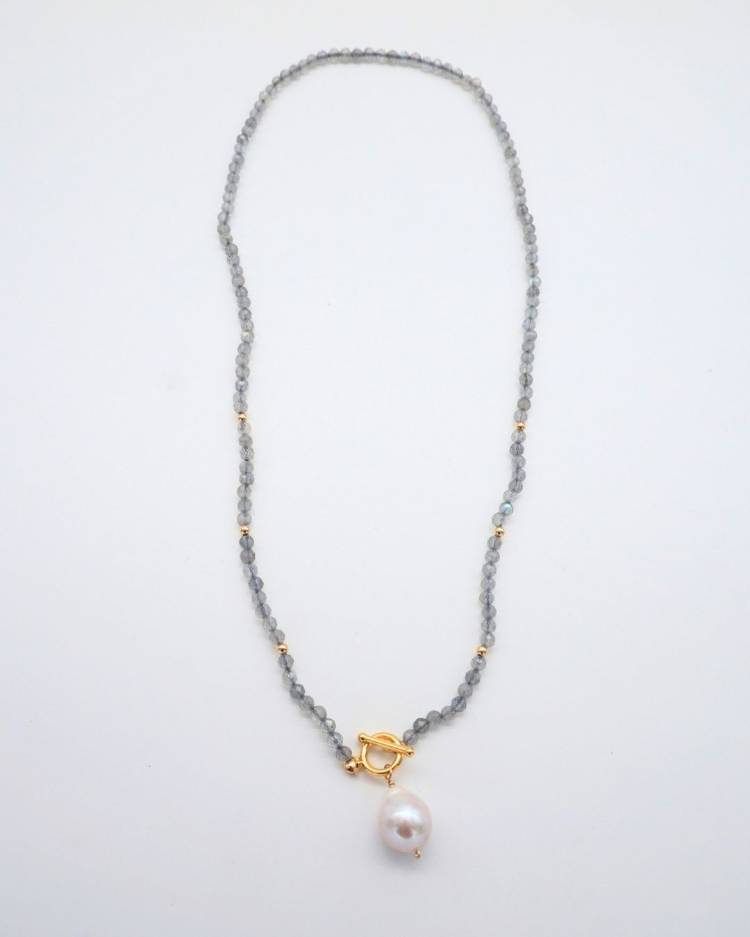 Labradorite Necklace Baroque Pearl