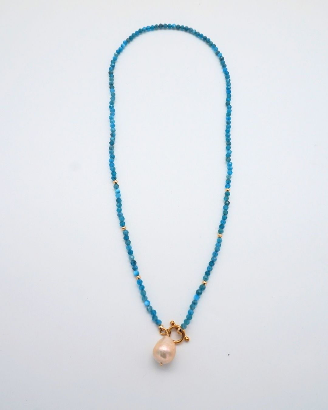 Apatite Necklace Baroque Pearl