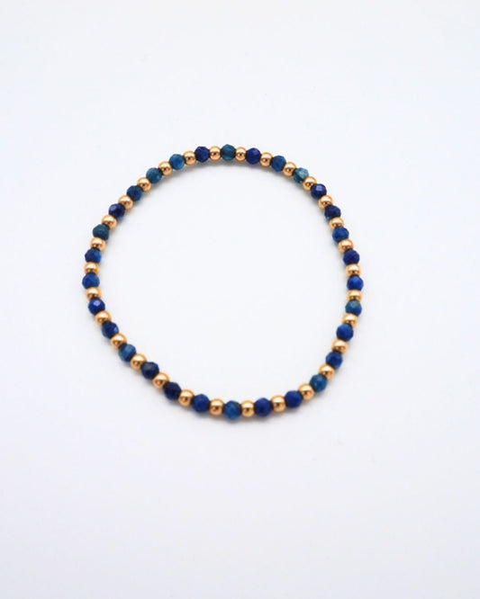 Sapphire And Gold Bead Bracelet