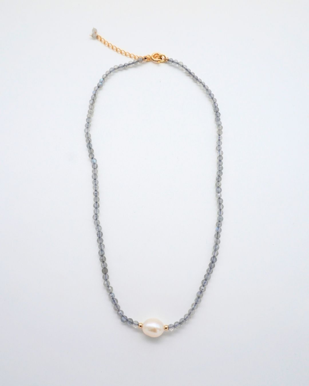 Labradorite Necklace Small Pearl