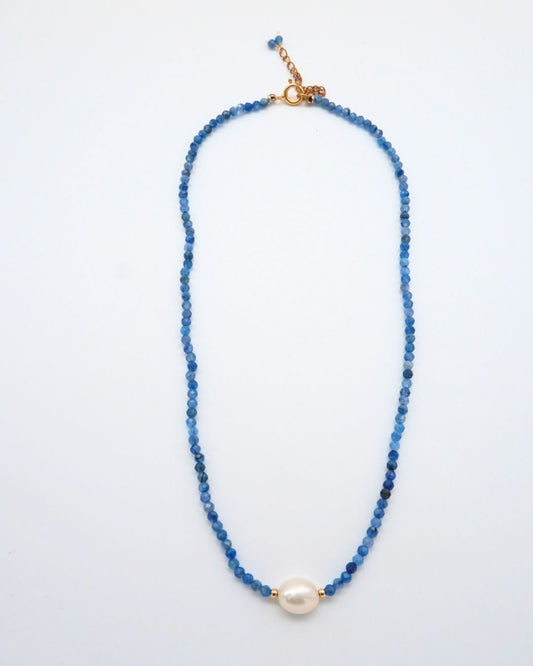 Kyanite Necklace Small Pearl