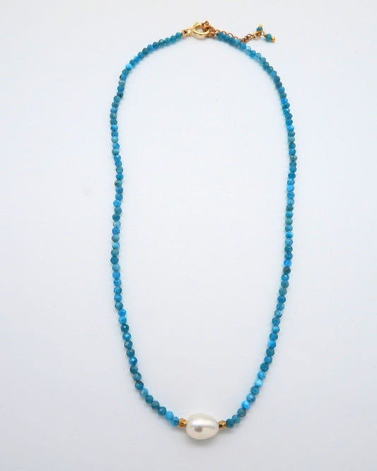 Apatite Necklace Small Pearl