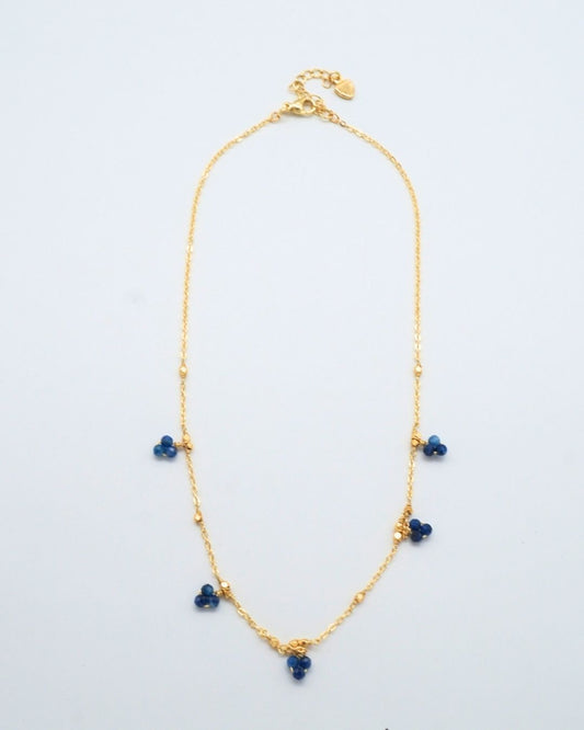 Gold Necklace with Kyanite