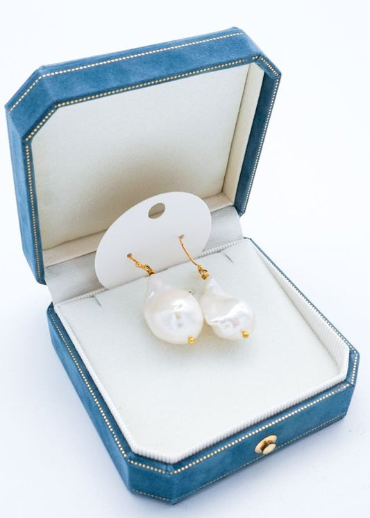 Large Baroque Pearl Earrings